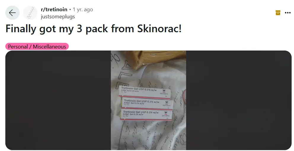 Skinorac review on Reddit.